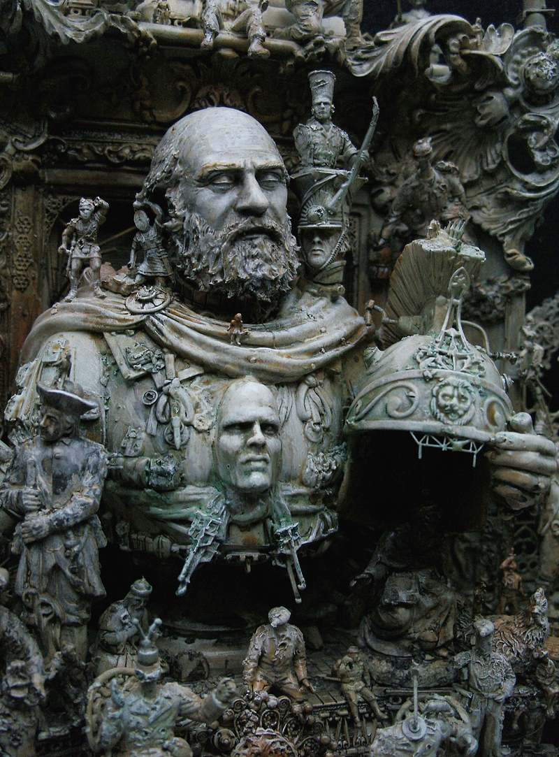 Illustration for article titled Kris Kuksi's Beautiful Art is Made From the Bones of Dead Model Kits